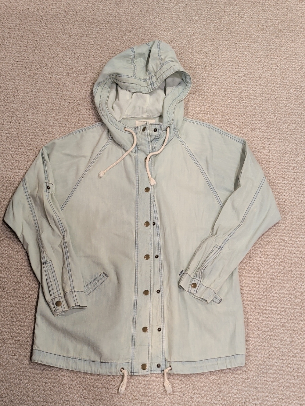 life in progress Light Denim Hooded Utility Anorak